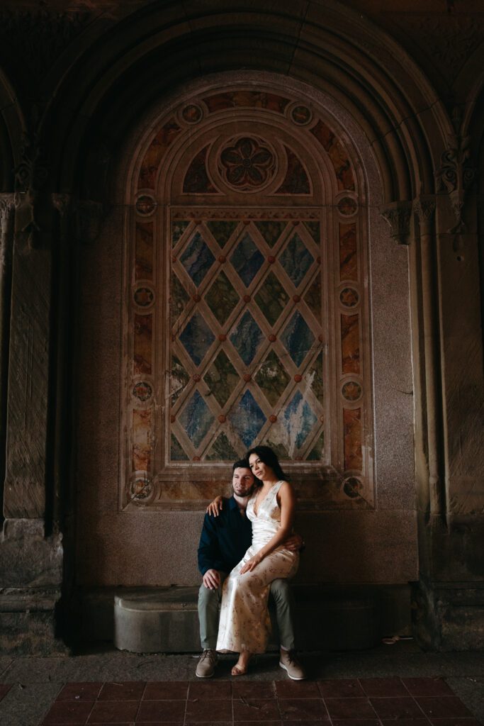 an editorial of a couple at Central park in NYC